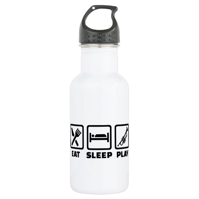 Botella De Agua Trompeta de Eat Sleep Play (Anverso)