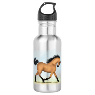 Botella De Agua Trotting Buckskin Horse Equestrian Horse Lover