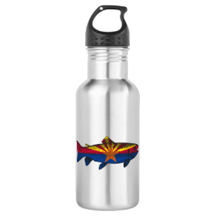 Botella De Agua trucha de la bandera de Fish Arizona