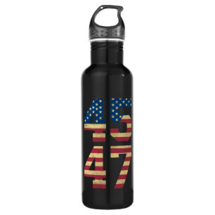 Botella De Agua Trump 2024 45 47 Retro de bandera estadounidense a