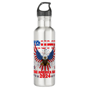 Botella De Agua Trump 2024 Recuperar la bandera estadounidense Tru