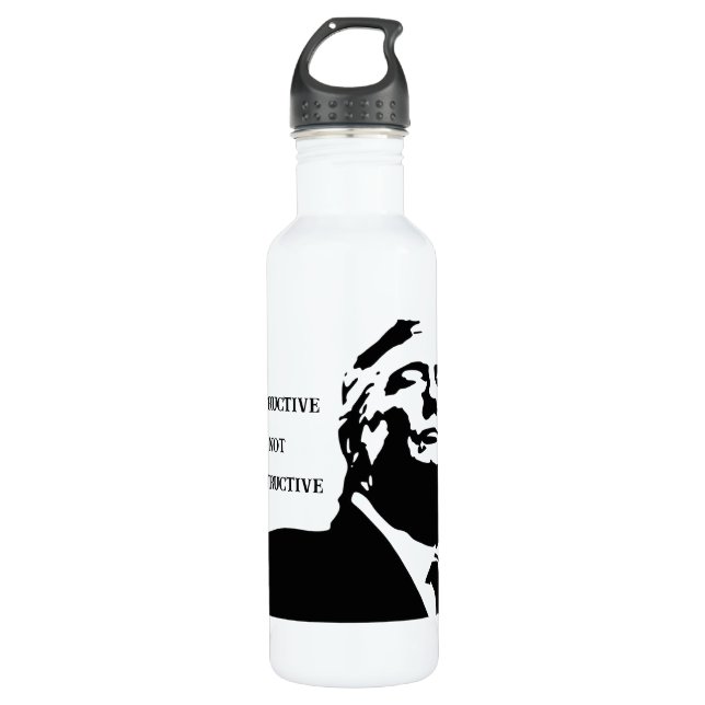 Botella De Agua Trump/Destructive Not Constructive Water Bottle (Anverso)