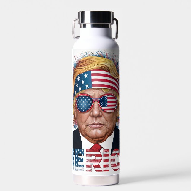Botella De Agua Trump patriótico (Delantero)