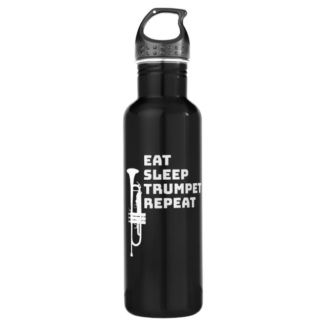 Botella De Agua Trumpet - Coma Trumpet de duelo de nuevo (Anverso)