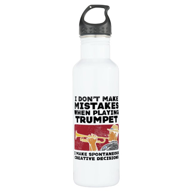 Botella De Agua Trumpet - Jugando Una Trumpeta (Anverso)
