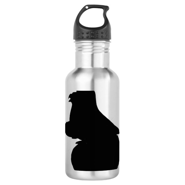 Botella De Agua Trumpeter inglés Pigeon Silhouette (Anverso)