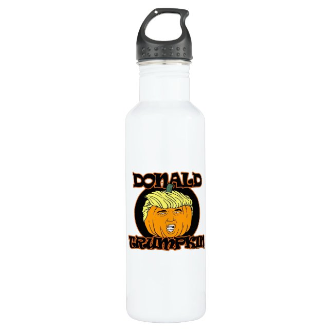 Botella De Agua Trumpkin disfraz de Donald Halloween (Anverso)