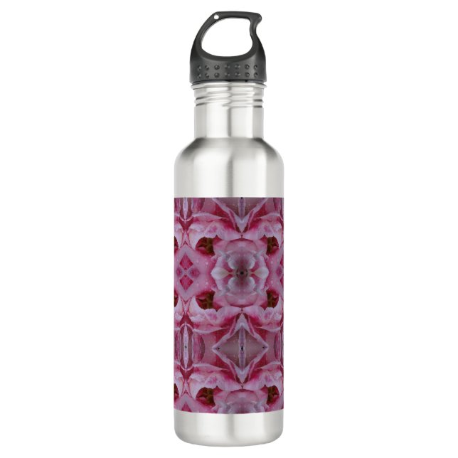 Botella De Agua Tulip Ikat también rosado (Anverso)