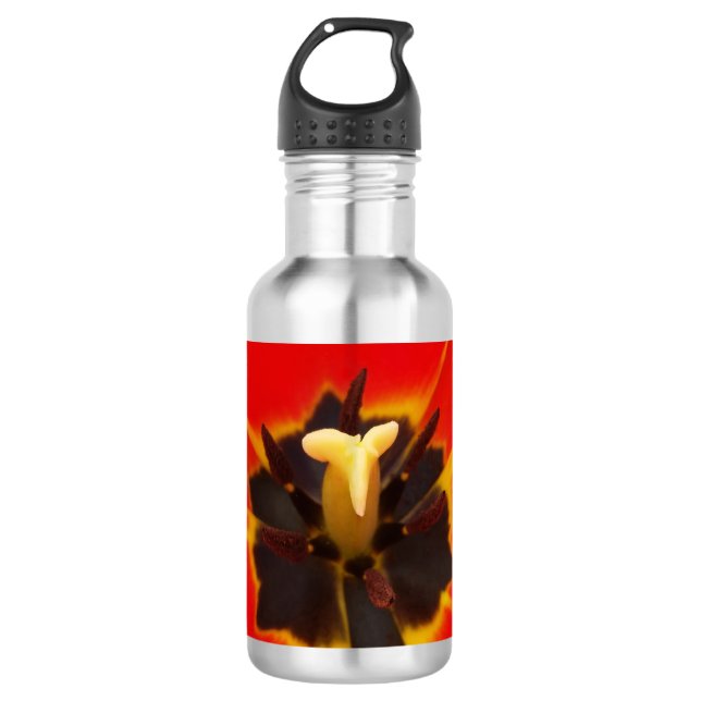 Botella De Agua tulipán amarillo rojo (Anverso)