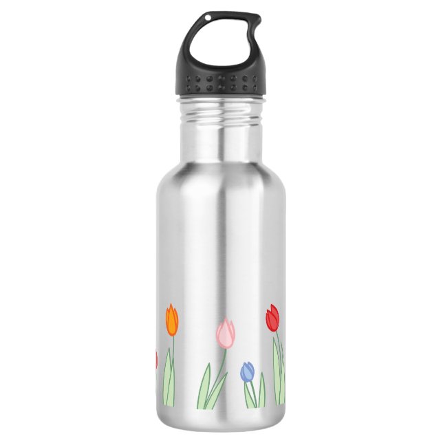 Botella De Agua Tulipanes de la primavera (Anverso)