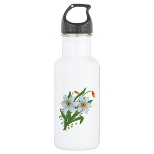 Botella De Agua Tulipanes y Flores de Narcisos