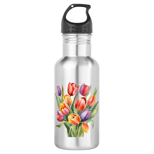 Botella De Agua Tulipanos (Anverso)