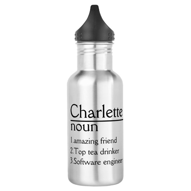 Botella De Agua Tumblador de definición de nombre personalizado (Izquierda)