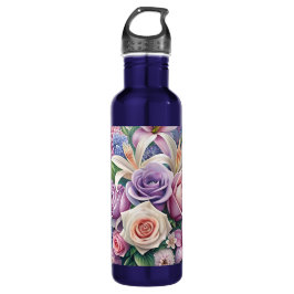 Botella De Agua Tumblador térmico de la flor pastel