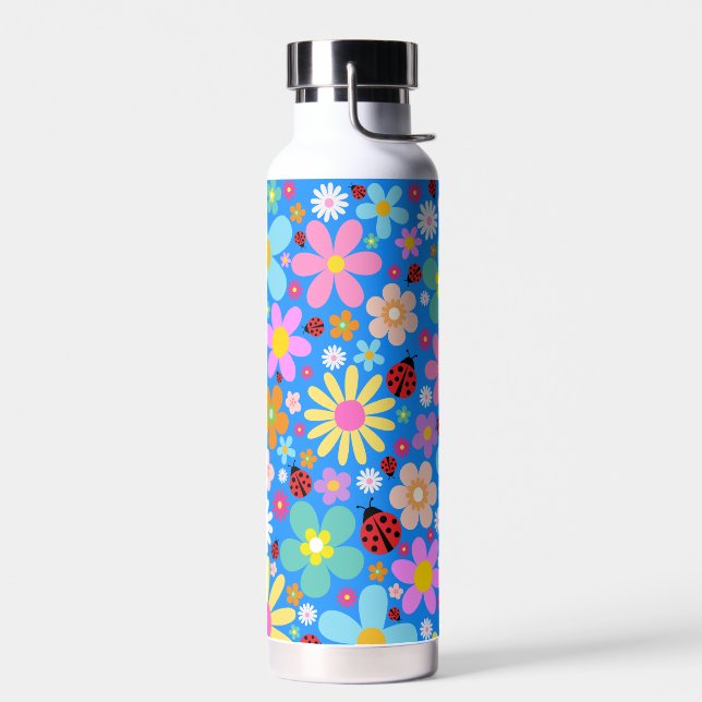 Botella De Agua Tumbler de flores fiestas (Izquierdo)