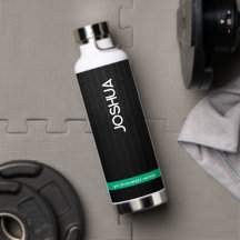 Tumbler térmico con nombre moderno negro personali