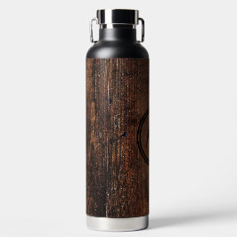 Botella De Agua Tumblor térmico personalizado de madera rústica