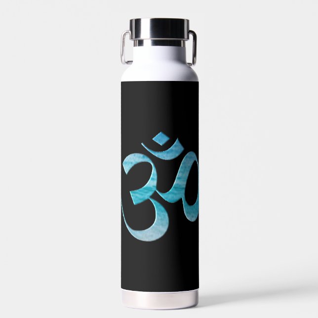 Botella De Agua Turquesa Om  (Delantero)