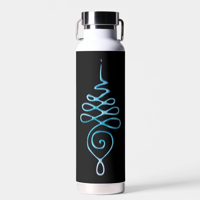Botella De Agua Turquesa Unalome  (Delantero)