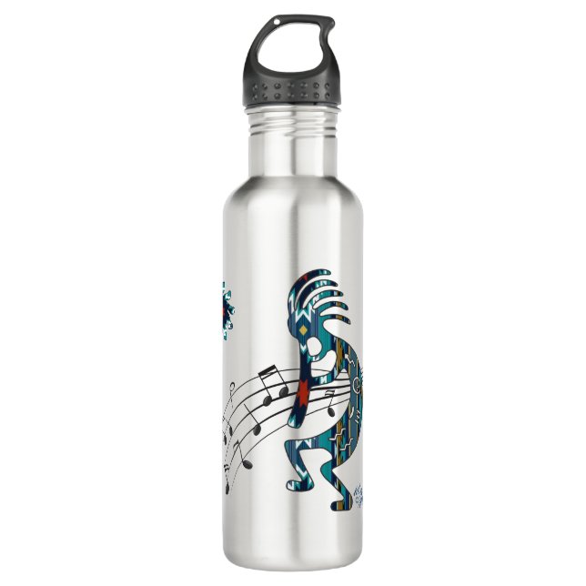 Botella De Agua Turquoise Kokopelli (Anverso)