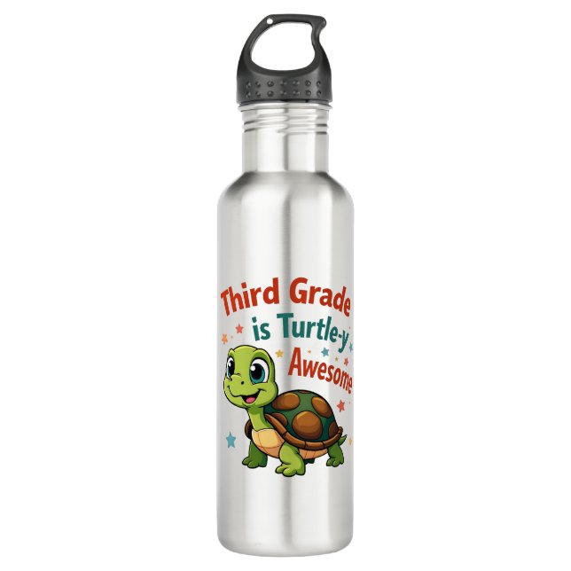 Botella De Agua Turtle de tercer grado asombroso de vuelta a ese n (Anverso)