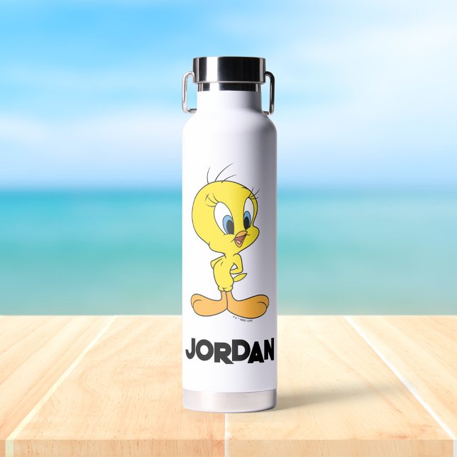 Botella De Agua Tweety Haha | Añadir su nombre (Subido por el creador)