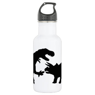 Botella De Agua Tyrannosaur y Triceratops b