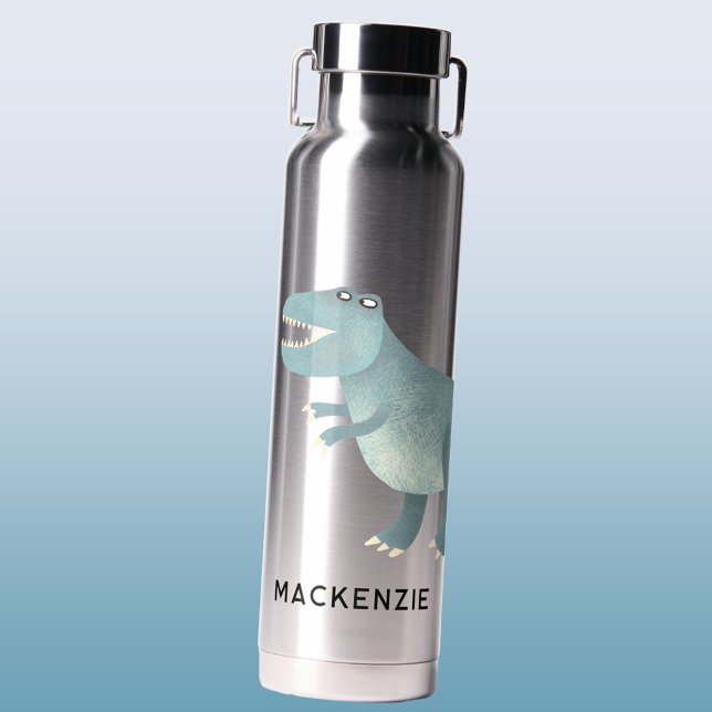 Botella De Agua Tyrannosaurus Rex Dinosaur Personalizado (Fun Tyrannosaurus Rex dinosaur personalized water bottle)