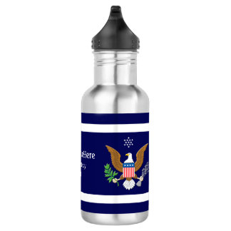 Botella De Agua U.S. Navy colors with Defense emblem Personalize