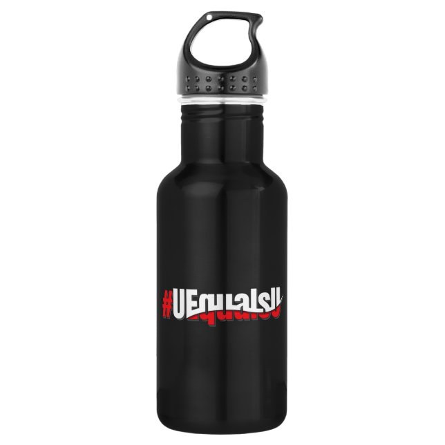 Botella De Agua UEqualsU VIH Indetectable Arte no transmisible (Anverso)