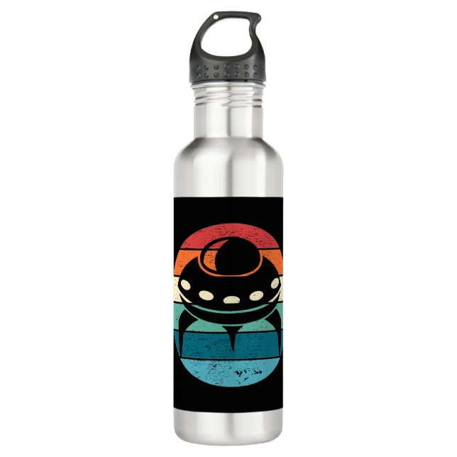 Botella De Agua UFO Retro Sunset (Anverso)