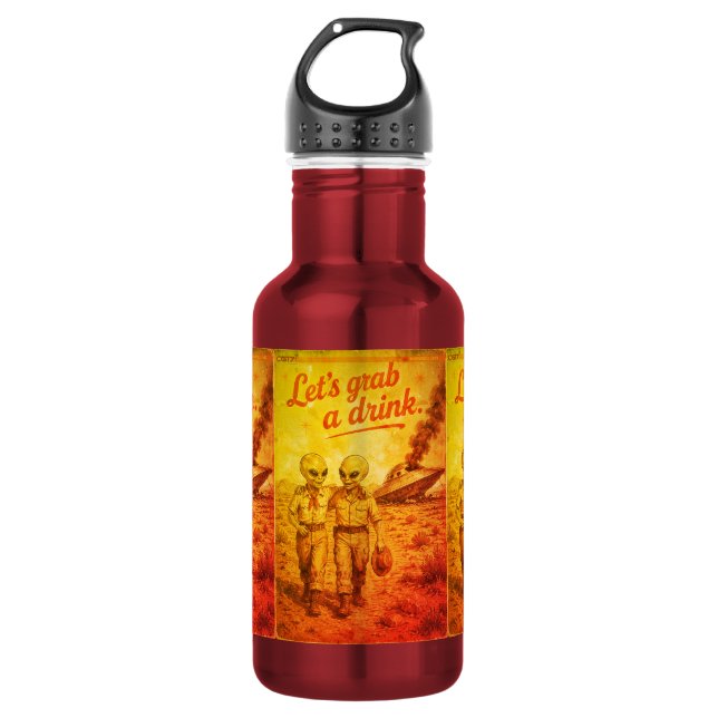 Botella De Agua UFO Roswell 40-50s (Anverso)