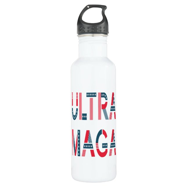 Botella De Agua Ultra MAGA Trump Patriótico Republicano Conservado (Anverso)