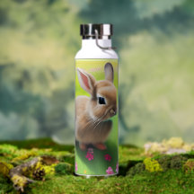 Un bebé de conejo en un prado floral