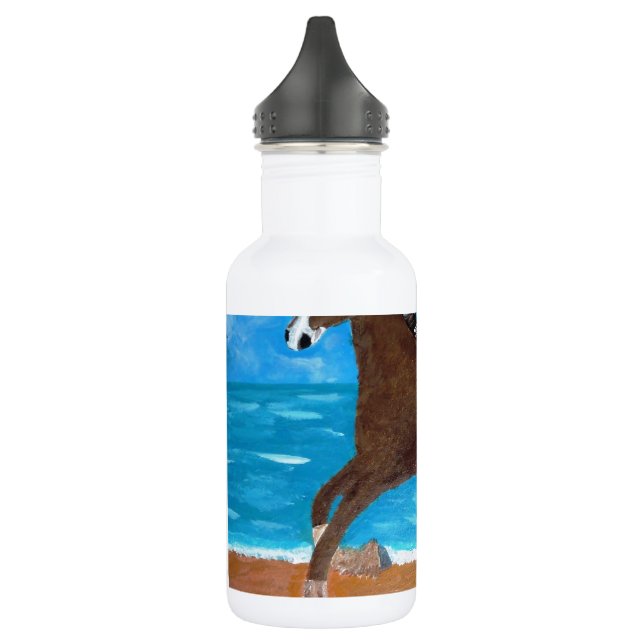 Botella De Agua un caballo en la playa (Izquierda)