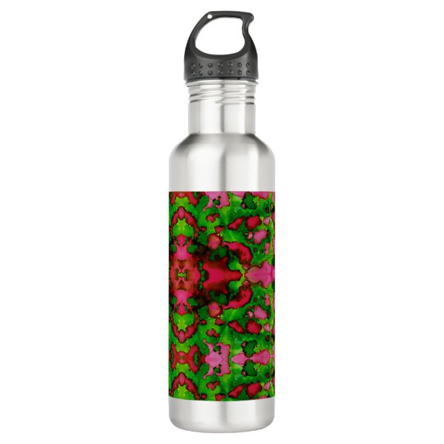 Botella De Agua Un estudio en rosa y verde (Anverso)