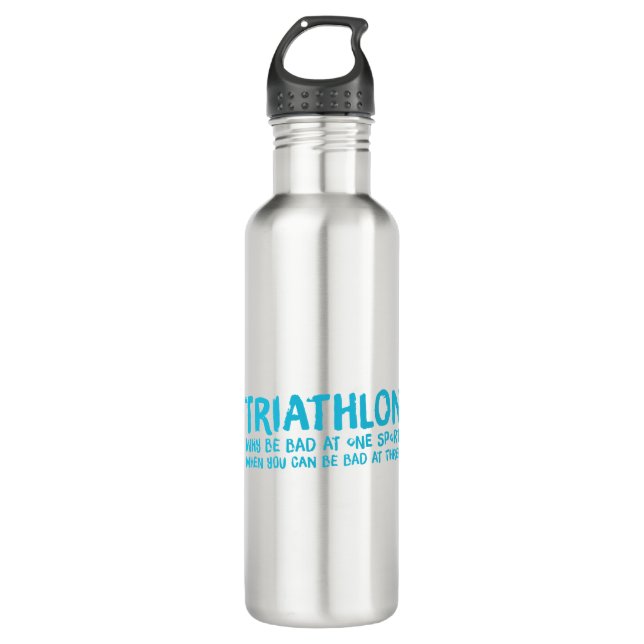 Botella De Agua Un gran regalo de Triatlón para tu amigo o familia (Anverso)