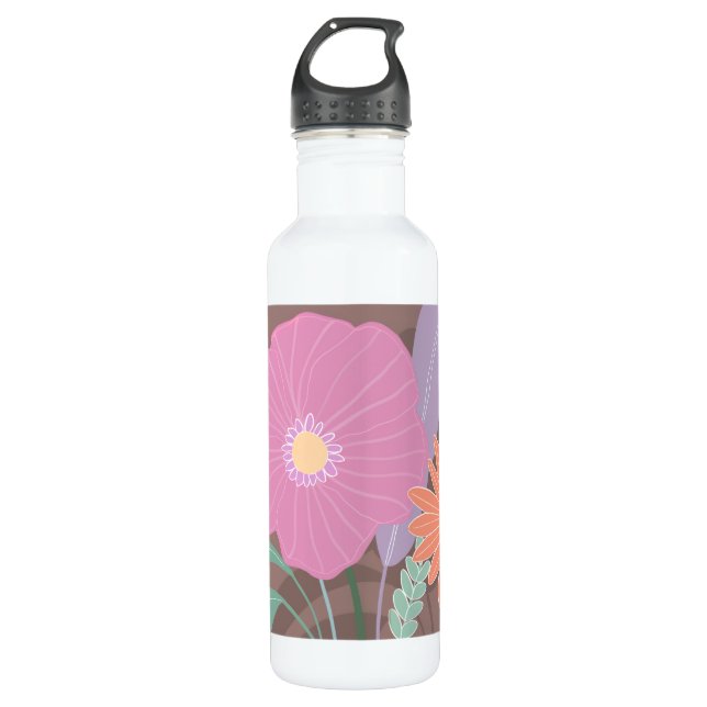 Botella De Agua Un lindo Bouquet de primavera de florals modernos (Anverso)