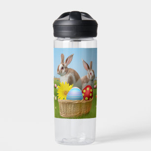 Botella De Agua Un lindo conejo de Pascua para un ánimo positivo