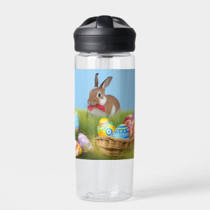 Botella De Agua Un lindo conejo de Pascua para un ánimo positivo