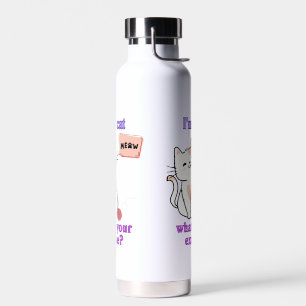 Botella De Agua Un lindo gato de moda