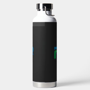 Botella De Agua un logotipo negro y verde con la letra r