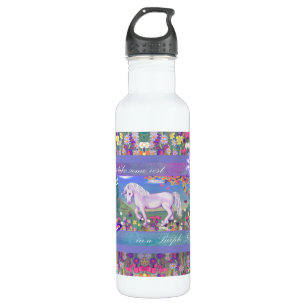 Botella De Agua Un paraíso morado