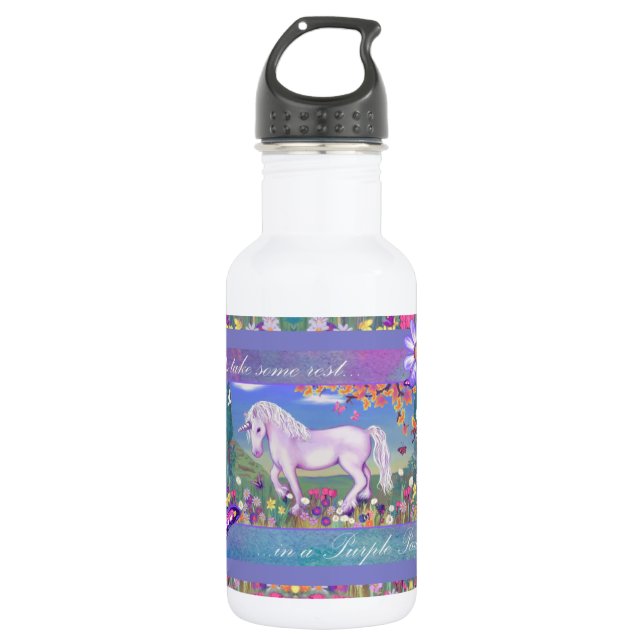 Botella De Agua Un paraíso púrpura (Anverso)