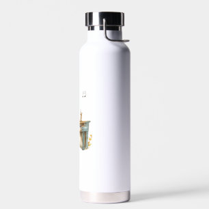 Botella De Agua Un Pequeño Giraffe Juega La Guitarra