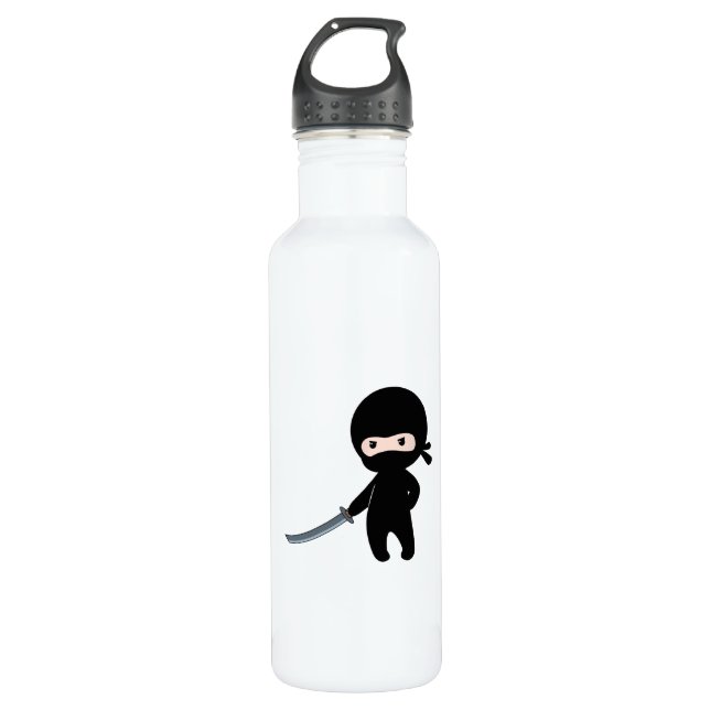 Botella De Agua Un pequeño Ninja enojado (Anverso)
