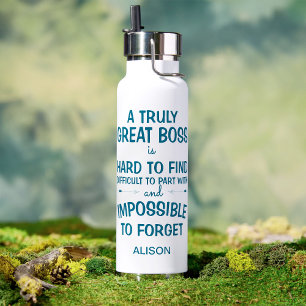 Botella De Agua Un tazón personalizado para un jefe verdaderamente