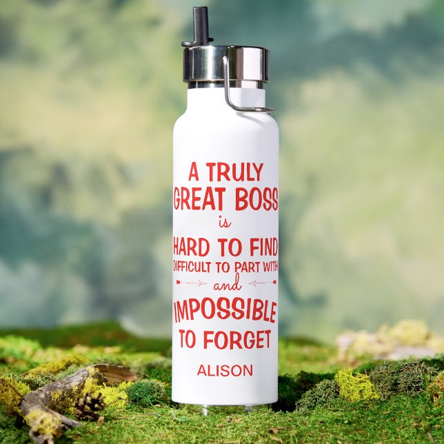Botella De Agua Un tazón personalizado para un jefe verdaderamente (Subido por el creador)