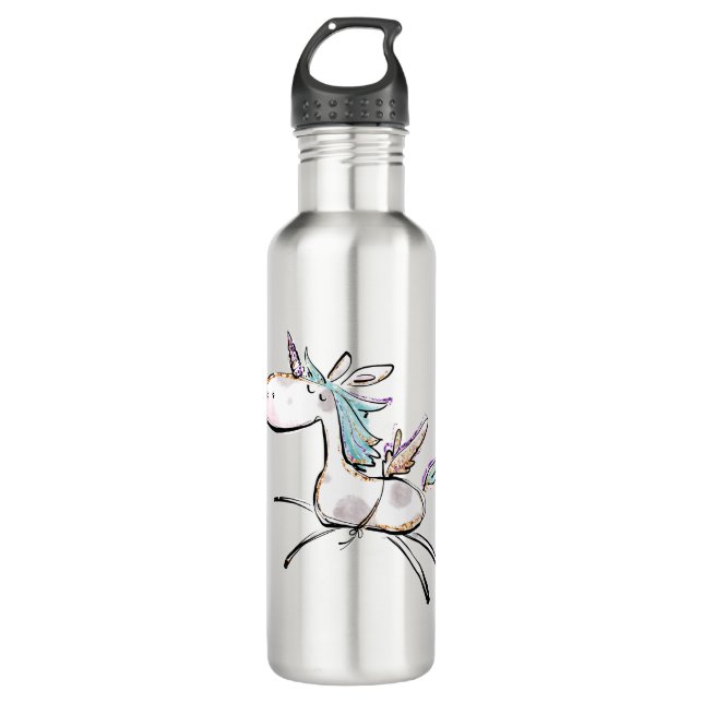 Botella De Agua Un unicornio mágico (Anverso)