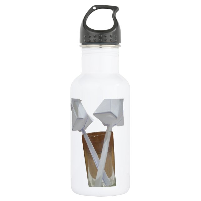 Botella De Agua Un vaso de paz valentina. (Anverso)